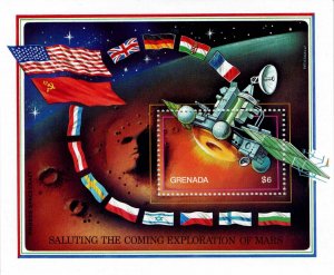 Grenada 1991 Sc 2004 Souvenir Mini Sheet MNH / Saluting Exploration of Mars