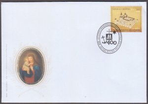 CROATIA Sc # 859 FDC - 400th ANN of the GREEK CATHOLIC CHURCH in CROATIA