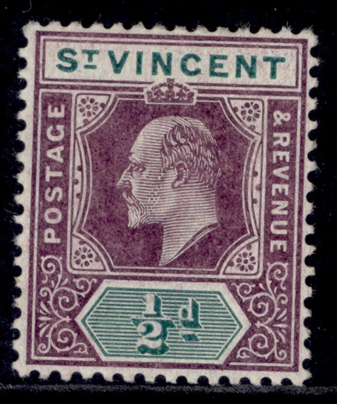 ST. VINCENT EDVII SG85, ½d dull purple & green, M MINT.