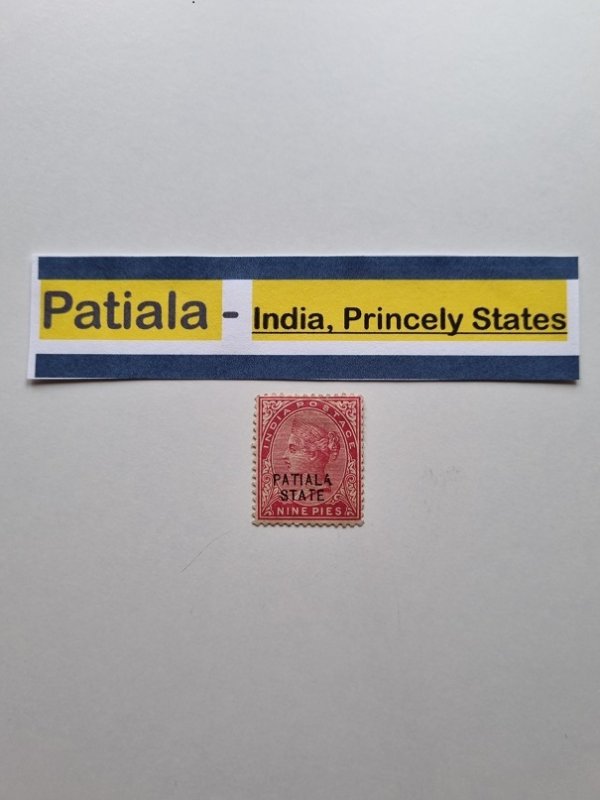 Patiala Queen Victoria (1819-1901) 9 P - Indian pie