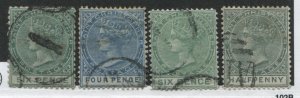 Saint Christopher  QV 1870-82 various values to 6d used