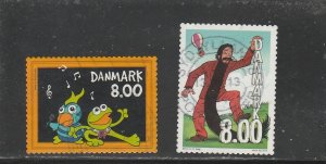 Denmark  Scott#  1621-1622  Used  (2013 Kaj & Andrea and Mr. Beard)