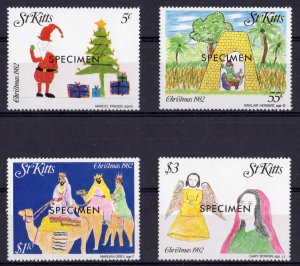 St.Kitts 1982 Sc#102/105 CRHISTMAS '82 - THREE KINGS Set (4) SPECIMEN MNH