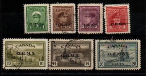 Canada O1 Mint hinged,  O2-O7 Used