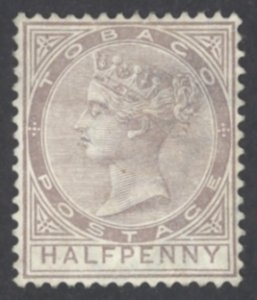 Tobago Sc# 14 Used (c) 1882 1/2p brown violet Queen Victoria