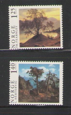 Norway Sc 683-4 1976 Painting stamp set mint  NH