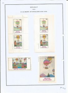 GRUNAY- 1982 - Hot Air Balloons - Sheets - Mint Light Hinged - Private Issue