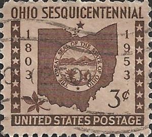 # 1018 USED OHIO STATEHOOD 150TH ANNIV