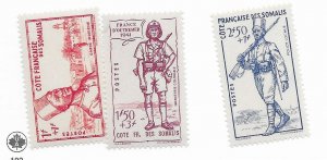 French Somalia #B8-B10 MH - Stamp - CAT VALUE $4.80