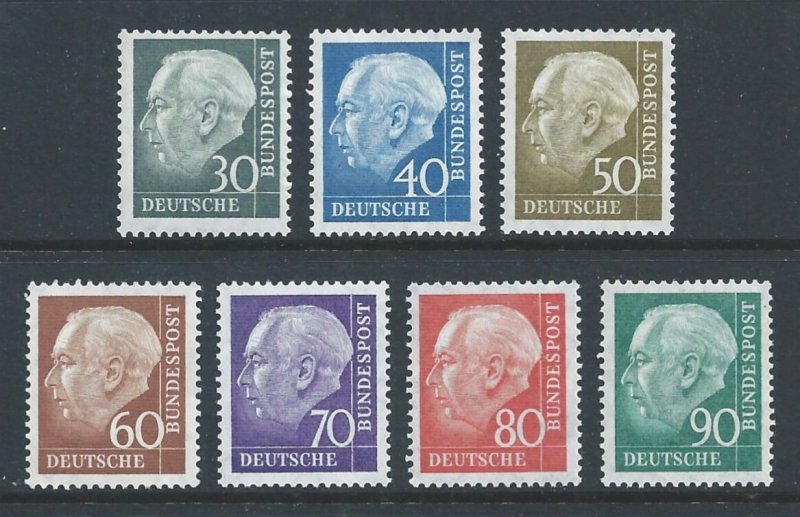 Germany #755-61 MH Pres. Theodor Heuss Defins.