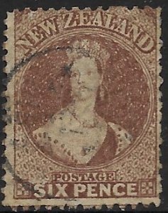 New Zealand 19  1863   6pence  fine used