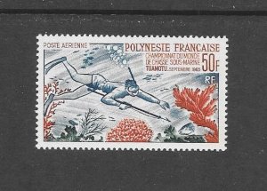 FRENCH POLYNESIA #C37 SNORKLE DIVER MNH