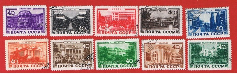 Russia #1366-1375  VF used  Various Scenes  