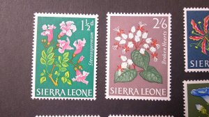 Sierra Leone 1963 Flower Definitive Scott# 227-239 CPL Mint VF-XF Light Hinge
