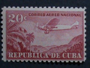 ​CUBA 1931-AIRMAIL-SC#C14a-91 YEARS OLD-AIR PLANE- RARE MNH -VERY FINE