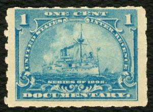 #R163p 1c Battleship, Unused HR OG [2] **ANY 4=FREE SHIPPING**