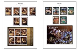 COLOR PRINTED GB GUERNSEY 2011-2020 STAMP ALBUM PAGES (67 illustrated pages)