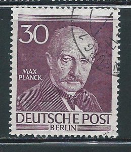 Germany West Berlin 9N92 30pf Max Planck single Used