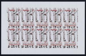 Slovenia RA55 rouletted sheet MNH Red Cross, Trees