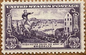 US MNH #1003 Single Battle of Brooklyn SCV $.25 L23