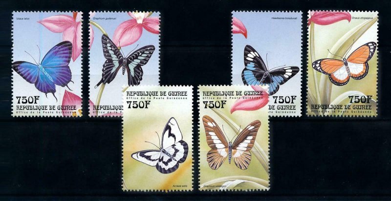 [101611] Guinea 1999 Insects butterflies From sheet MNH