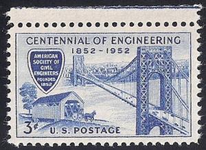 1012 3 cent Civil Engineer Soci mint OG NH EGRADED XF 91 XXF