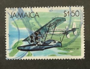 Jamaica 1984 Scott  575 used - $1.50, Seaplanes, Sikorsky S-38