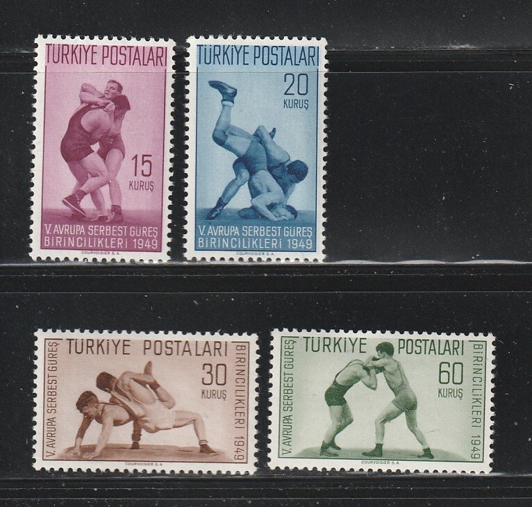 Turkey 986-989 Set MNH Sports, Wrestling