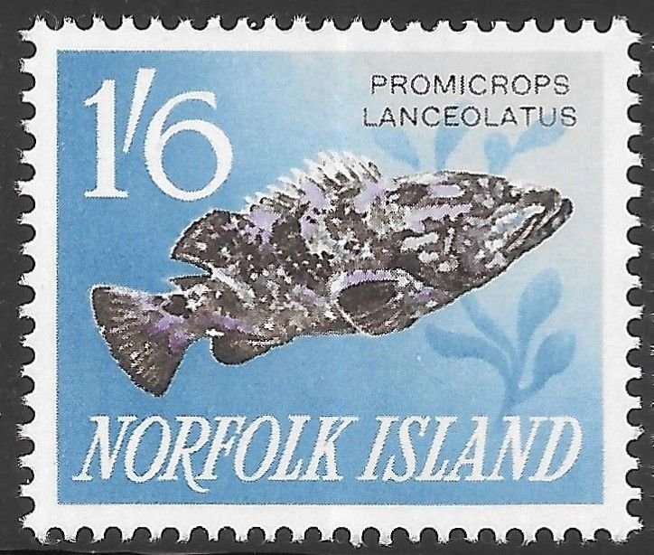 Norfolk Island Scott 58 MNH 1/6 Queensland Grouper Fish issue of 1963