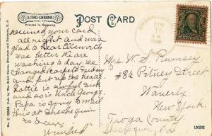 United States Pennsylvania Sheshequin 1908 doane 2/1 1810-1916  PC  Crease at...