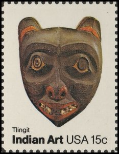 US 1836 Pacific Northwest Indian Masks Tlingit 15c single MNH 1980