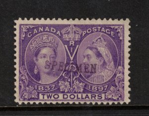 Canada #62s Mint Fine Original Gum Hinged With Specimen Overprint