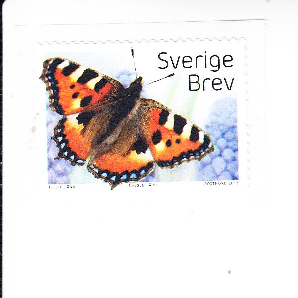 2017 Sweden Butterflies SA (Scott 2794) MNH