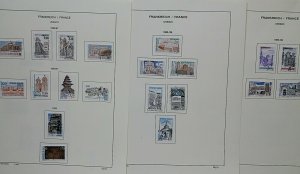 France UNESCO 1961/93 complete collection of sets on printed album pages Stamps