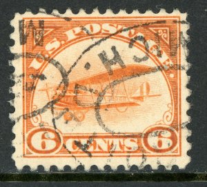 USA 1918 Airmail 6¢ Curtis Jenny Scott #C1 VFU M470