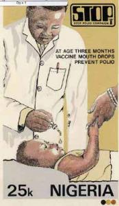 Nigeria 1984 Stop Polio Campaign - original hand-painted ...