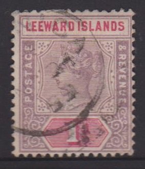 Leeward Islands Sc#2 Used - Postmark Cancel Dominica