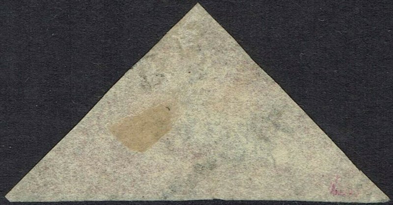 CAPE OF GOOD HOPE 1855 TRIANGLE 1D PERKINS BACON PRINTING USED 