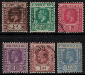 Leeward Islands #61-4,6,70a*/u  CV $9.00