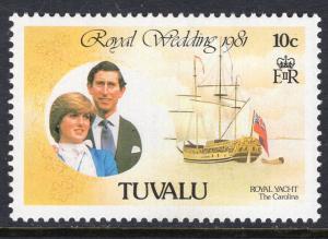 Tuvalu 157 Royal Wedding Ship MNH VF