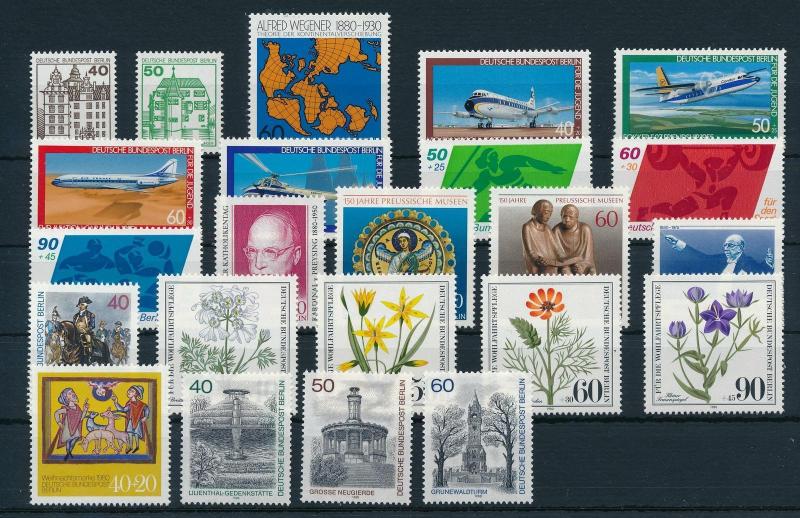 West Germany Berlin 1980 Complete Year Set MNH