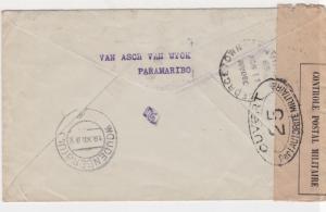 Suriname 1909 Military Censor Stamps Cover  ref 22344