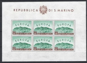 San Marino 1961 - EUROPA CEPT,  Mi 700,   sheet  MNH,