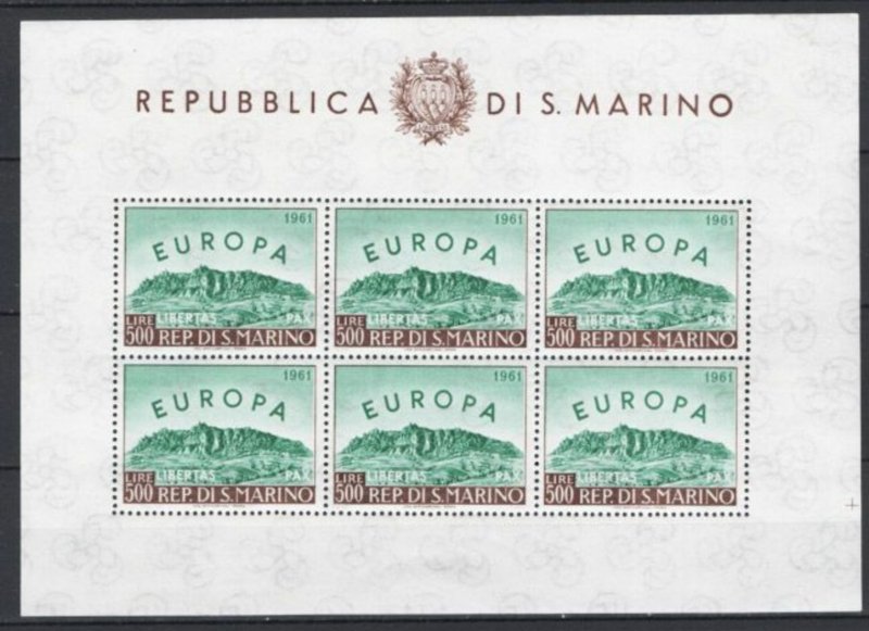 San Marino 1961 - EUROPA CEPT,  Mi 700,   sheet  MNH,