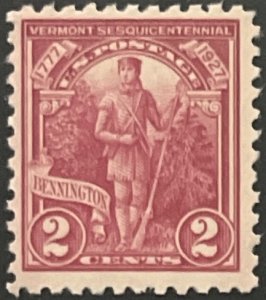 Scott #643 1927 2¢ Vermont Sesquicentennial MNH OG