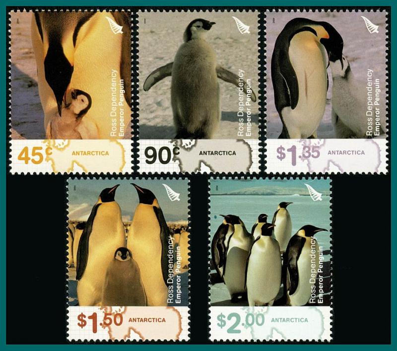 Ross Dependency 2004 Emperor Penguins, MNH L84-L88,SG89-SG93