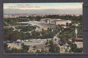GREECE, 1921 ppc. ATHENS, ZAPPION PALACE, 5L. & 25L. to Germany.