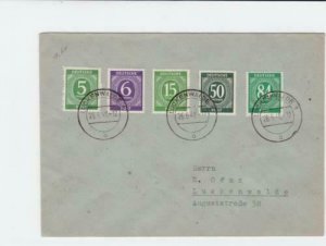 germany allied occupation  1948 numeral multi stamps  cover ref r14217
