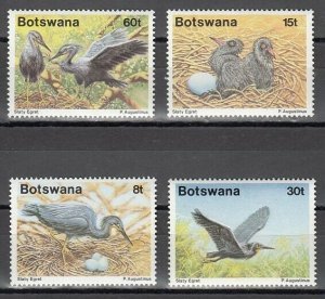 Botswana, Scott cat. 456-459. Birds as Egrets issue. ^