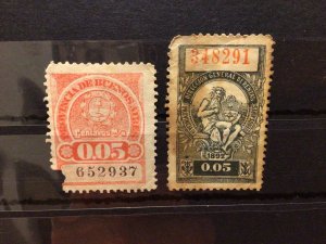 Buenos Aires Argentina vintage Revenue stamps Ref 58970